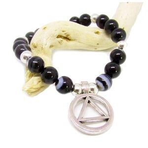 EarthlieTreasures handmade Alcoholics Anonymous/Sobriety Unisex beaded Bracelet